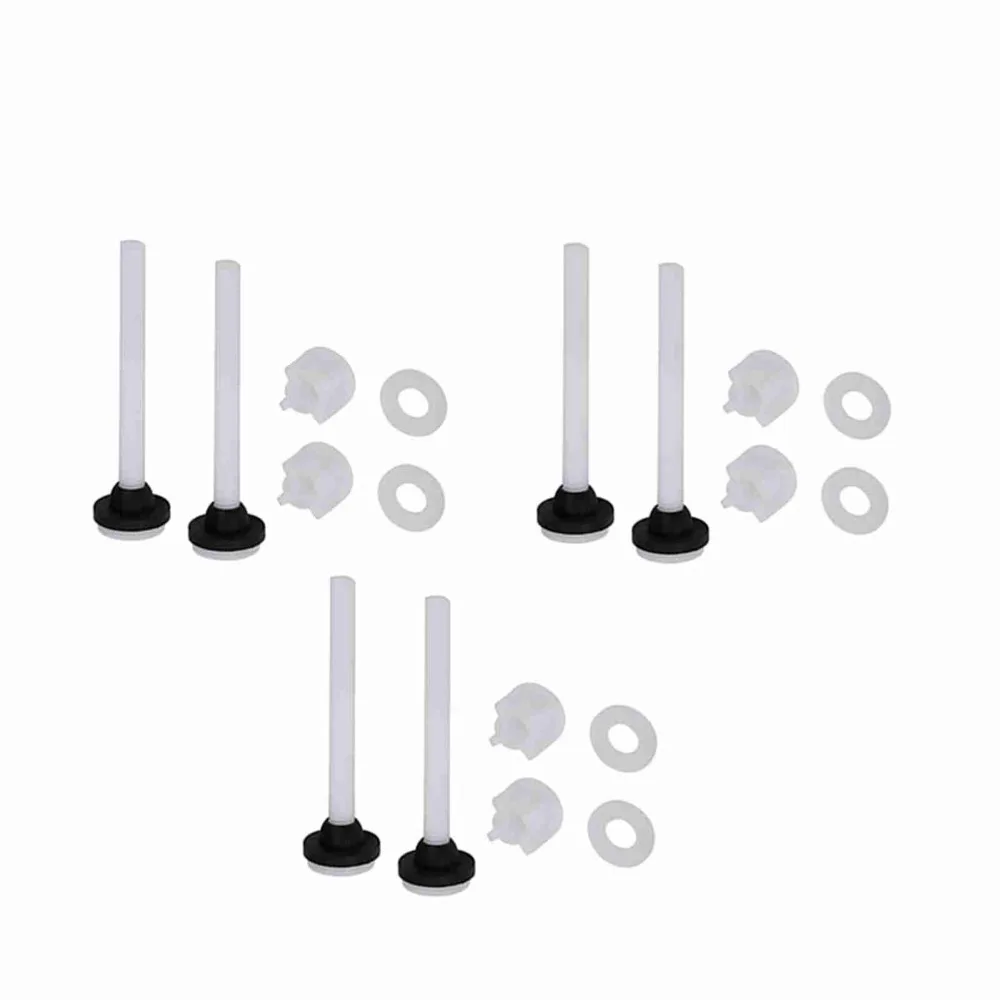 3 Pair White Toilet Water Tank Screw Set Fixing Bolts Repair Coupling Kits Toilet Seat Screws Replacement