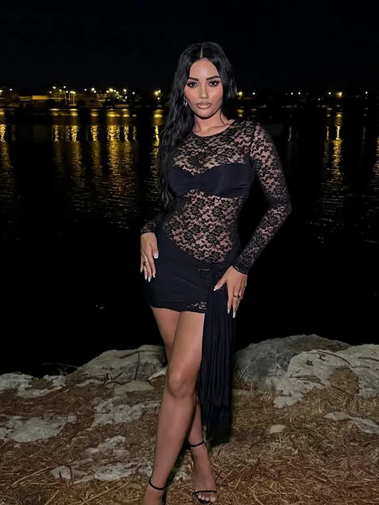 Slim Fit longue Sve ronde Ne Dr femmes taille haute jupe portefeuille européenne Sle t-shirt acétate fibre ort Dr
