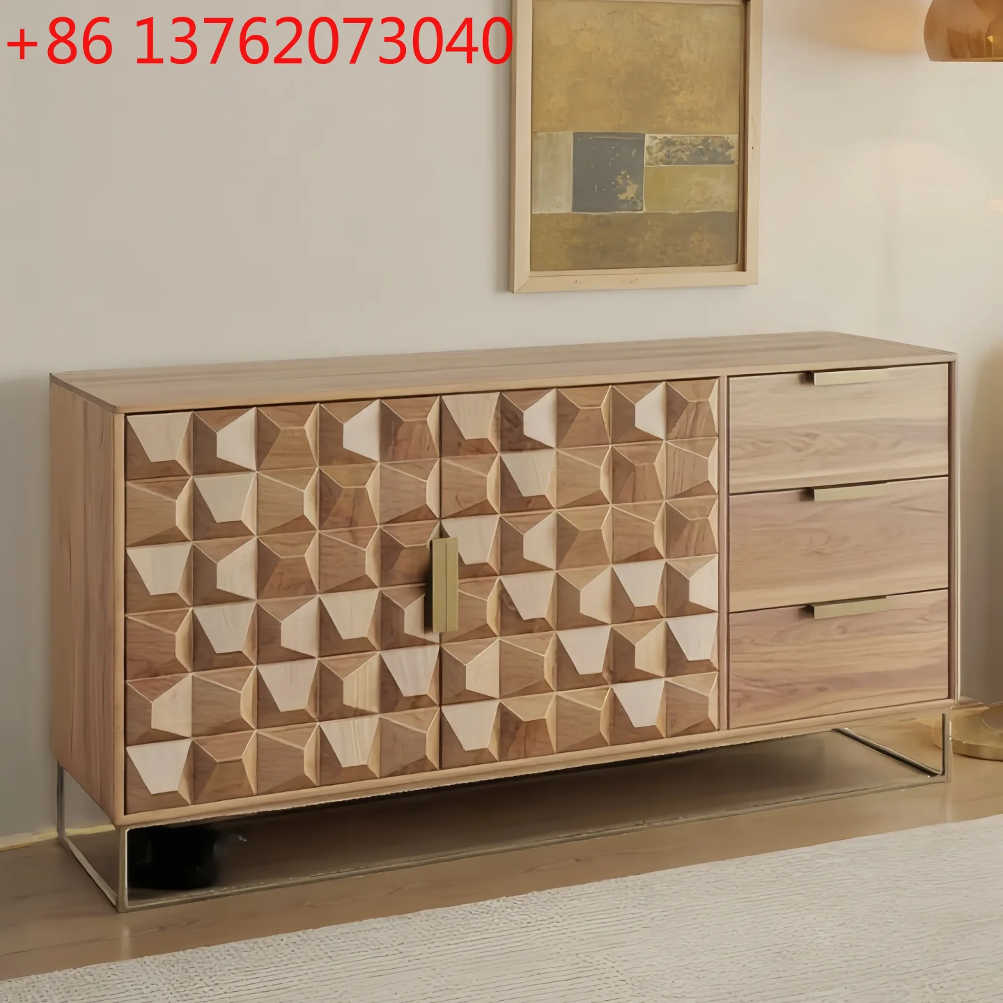 

Настенный буфет из массива дерева в средневековом стиле, встроенный шкаф для хранения вещей