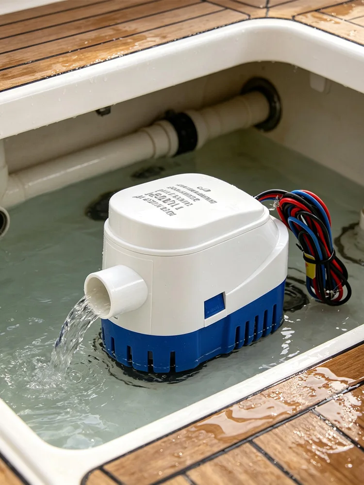 Automatische Tauchbilgenpumpe für Boote, 12V 24V DC, elektrische Marine-Wasserpumpe, klein, 600GPH 750GPH 1100GPH, mit automatischem Schwimmerschalter, für Gartenbewässerung und Blumenbewässerung im