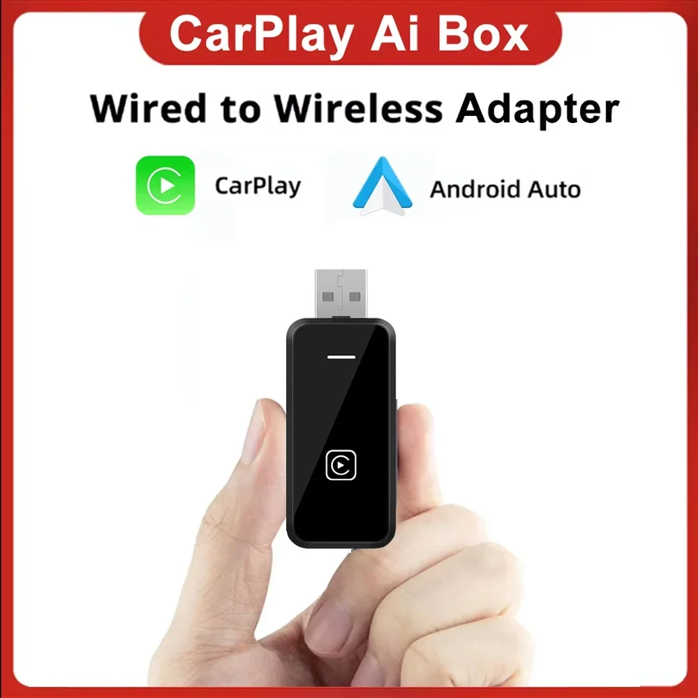 2in1 Wireless CarPlay&Android Auto Wireless Adapter Smart Box Plug And Play WiFi Fast Connect For Havel Kia Volvo Audi VW Audi