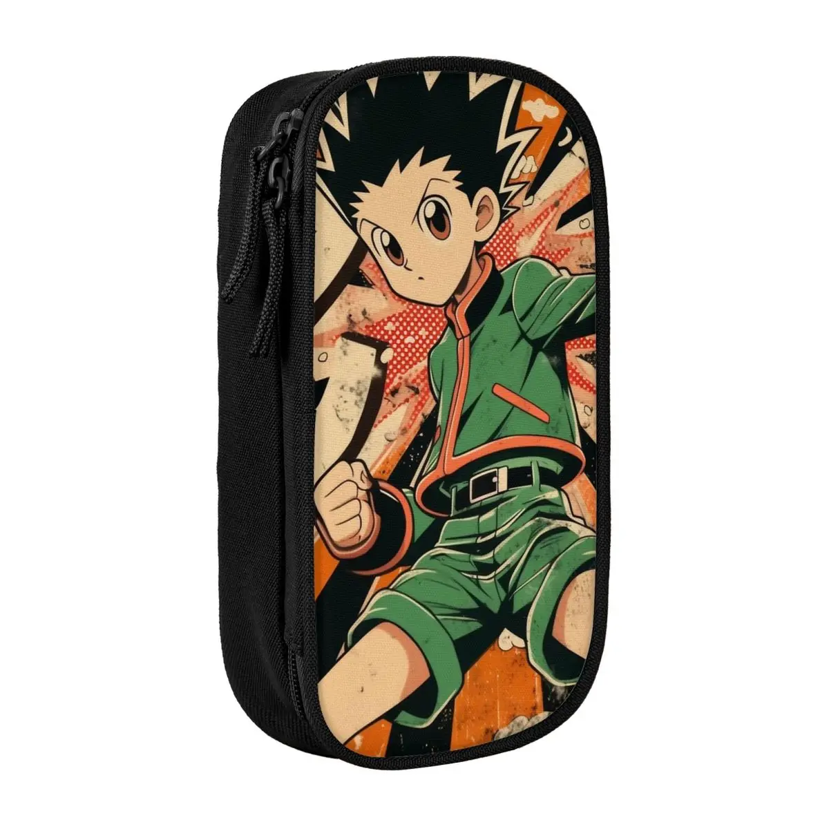 

Прекрасные пеналы Gon Battle Ready HXH, пеналы, держатель для ручек для студентов, сумки большой емкости, школьные канцелярские принадлежности на молнии