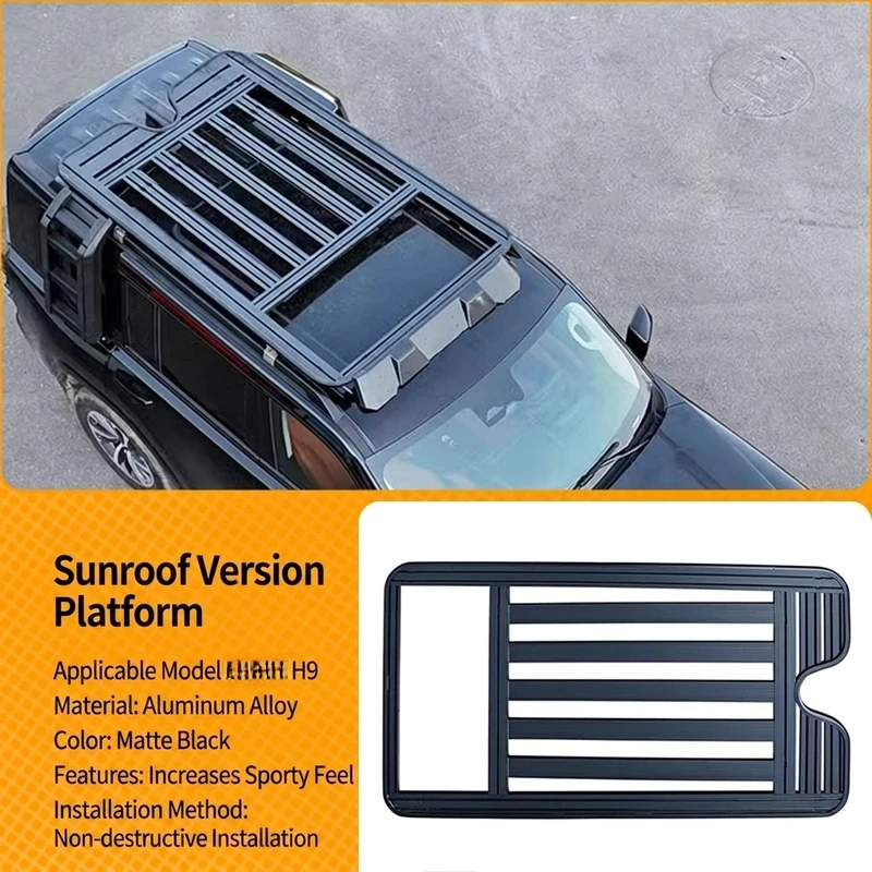 Trail-Ready Off-Road Aluminum Alloy Roof Lage Platform Compatible With Haval H Quick-Mount