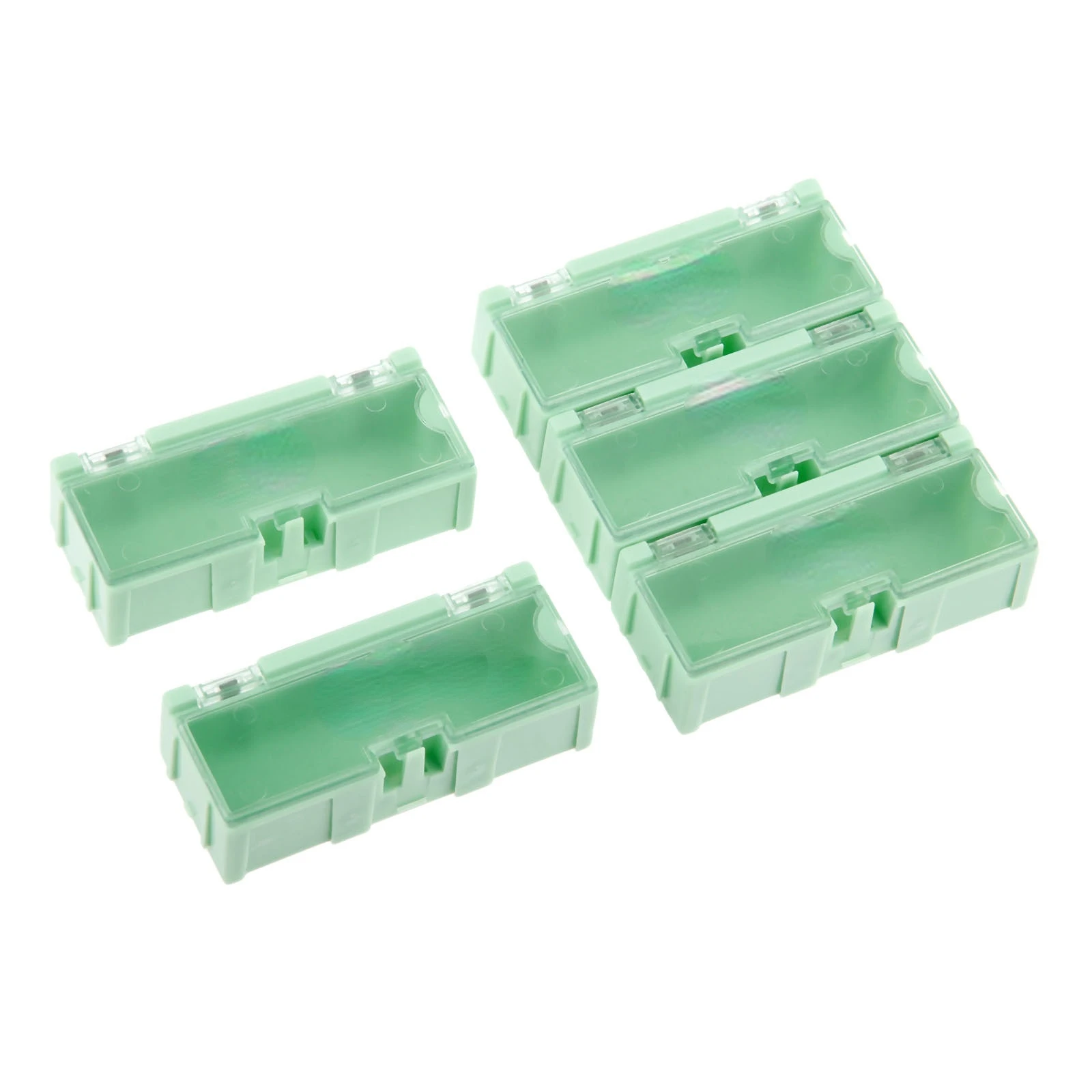 5 Pcs 75*32*21mm SMD SMT Electronic Component Container Storage Boxes Electronic Case Larger Jewelry Case Tool Storage Boxes