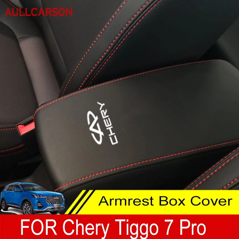 For Chery Tiggo 7 Pro 2023 2022 2021 2020 Car Center Control Armrest Box Microfiber Leather Trim Cover Max Accessories