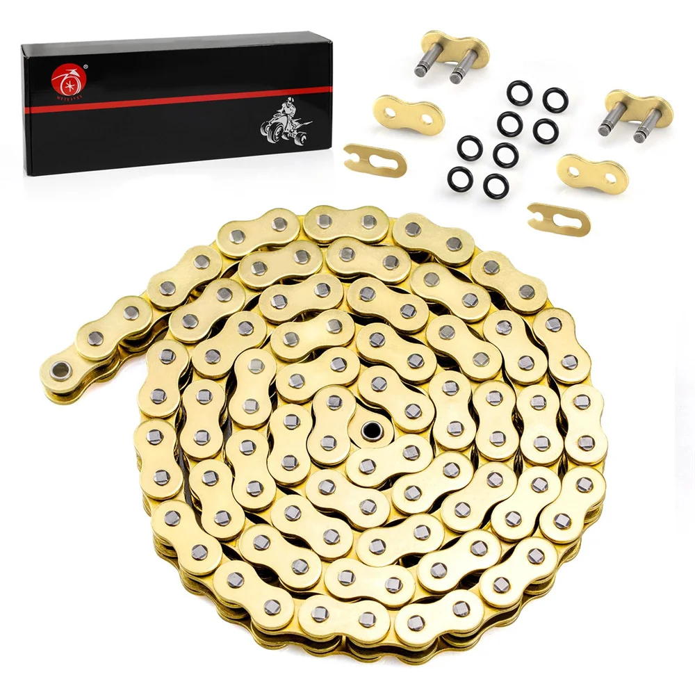 

Heavy Duty O-Ring Drive Chain (Gold) for Yamaha Warrior 350 Raptor 350 700 700R YFZ450 YFZ450R XT250 XT550 YZ100 Outlaw 450 525