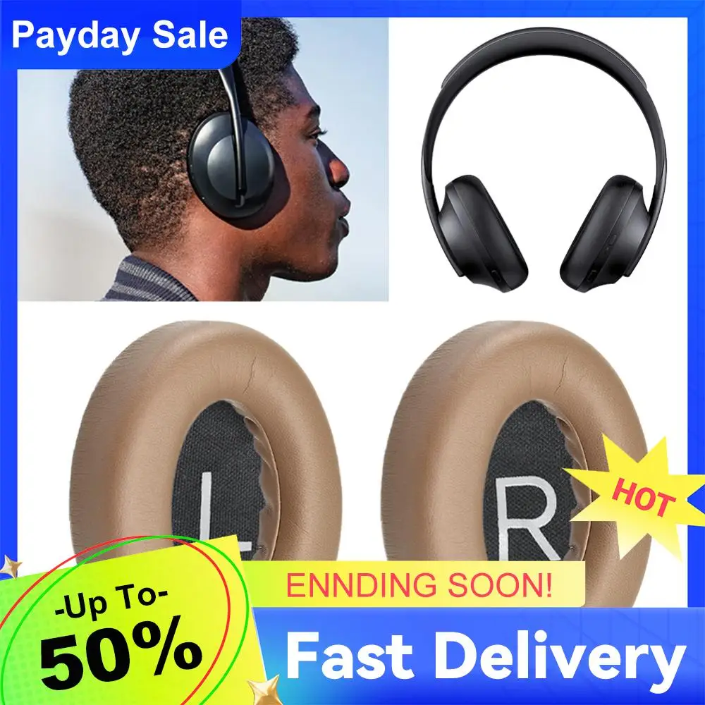 Coussinets D'Oreilles Laipuke Pour Bose 700 – Mousse Mémoire + Cuir Protéiné Noir Confort Max