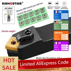 MCMNN1616H12-80 MCMNN2020K12-80 MCMNN2525M12-80 External Turning Tool Holder CNMG Carbide Inserts MCMNN Lathe Cutting Tools Set