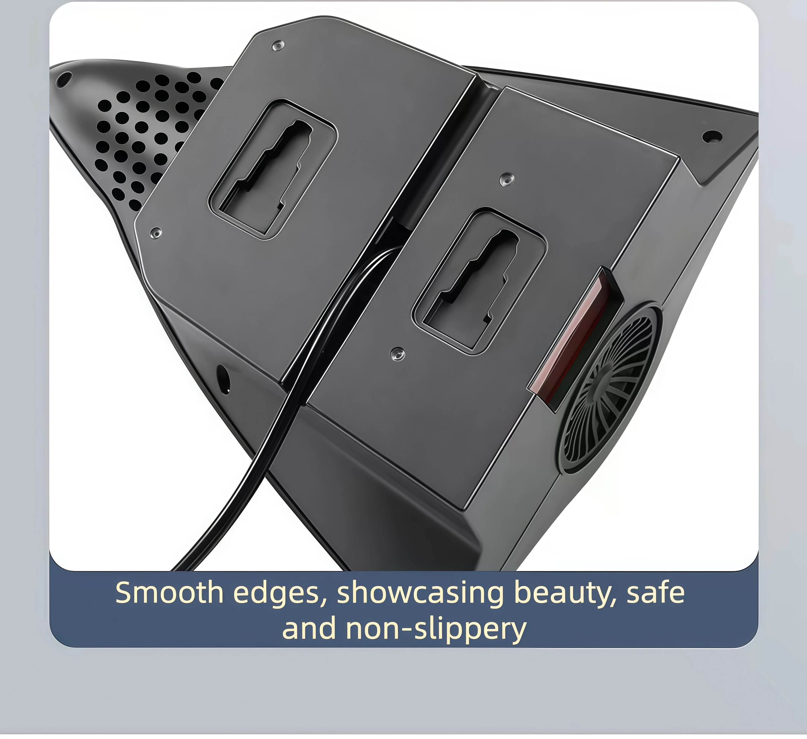 Automatic Sensor Hand Dryer, European Standard 220V, Blue Light Hot Air Quick Drying, 1600W, Household and Commercial Use, Small Bathroom Hand Dryer