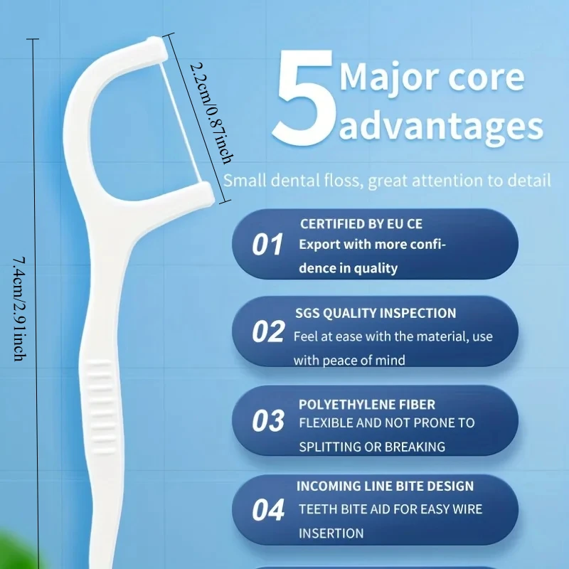 300 قطعة لكل كيس، أعواد خيط تنظيف الأسنان، خيط تنظيف الأسنان الناعم من البوليمر يختار فرش تنظيف نظافة الفم، أدوات تنظيف الأسنان. #4