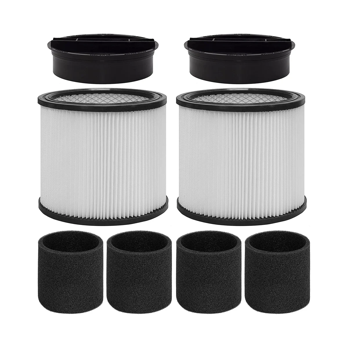 90304 Replacement Filter with Lid, Compatible for 90304, 90350, 90333,5 Gallon Up Wet/Dry Vacuum Cleaners