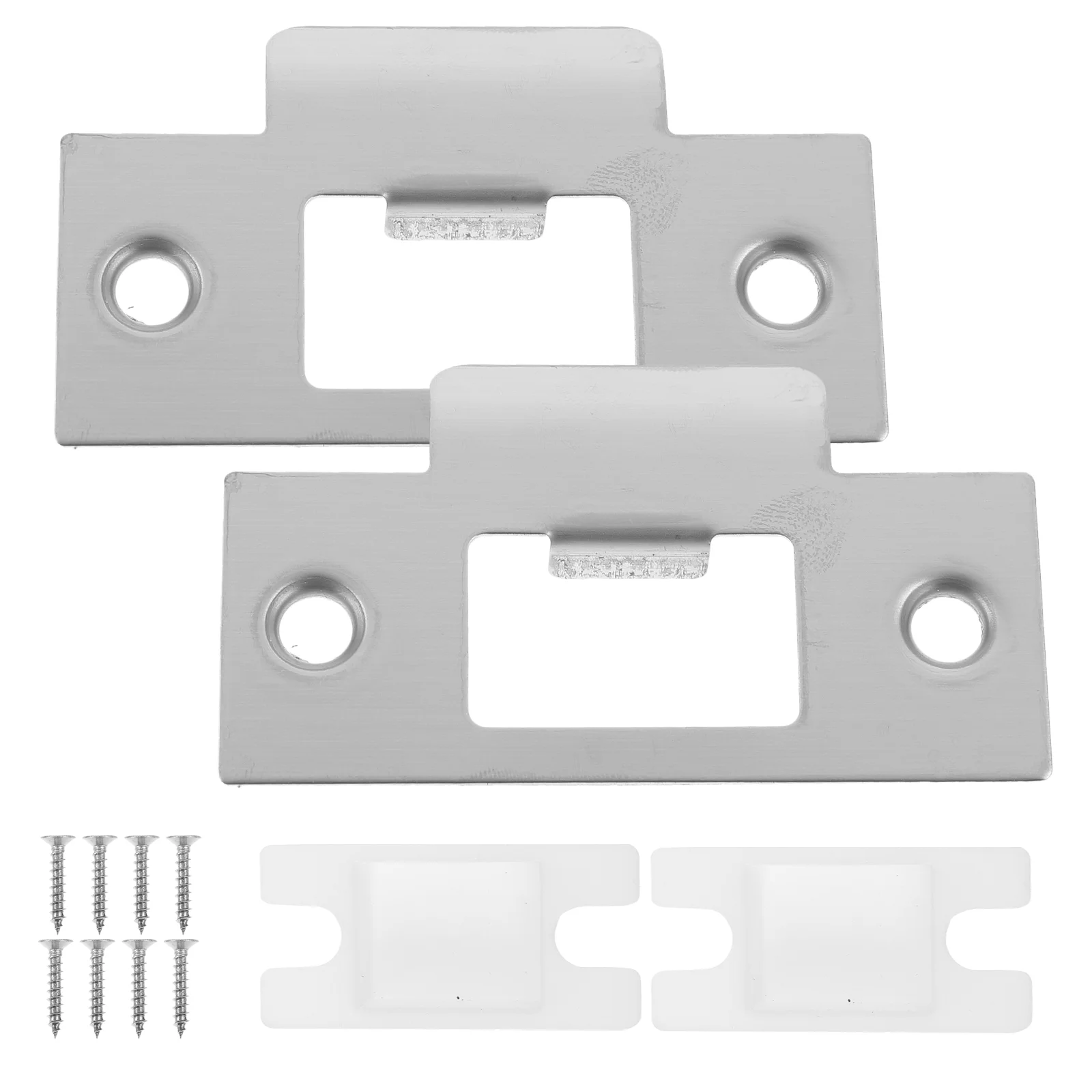 2 Sets Room Lock Tongue Buckle Door Locks for Front Stainless Steel Reinforcement Plate