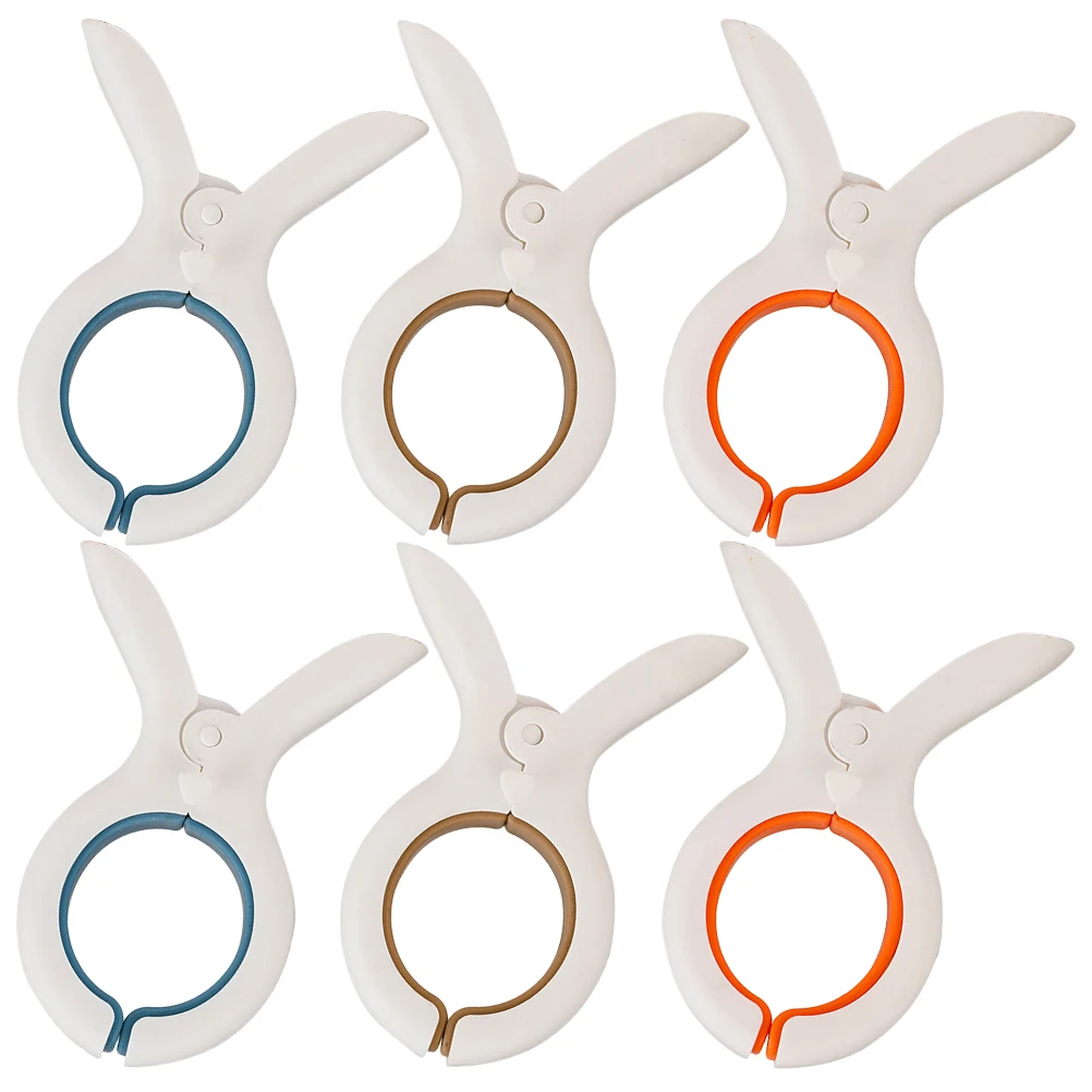 

6pcs Quilt Fixing Clips Windproof Clothes Drying Clamps Strong Anti-Slip Clothing Clamps Big Balcony Quilt Clothespins Sturdy