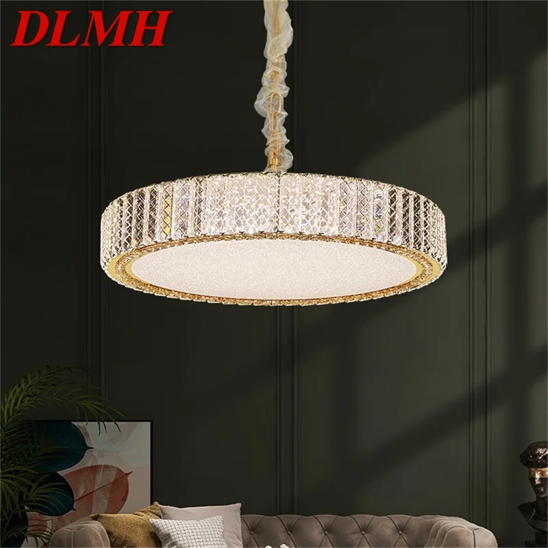 

DLMH Postmodern Pendant Light Round LED Luxury Crystal Fixtures Decorative For Dinning Living Room Bedroom Chandeliers