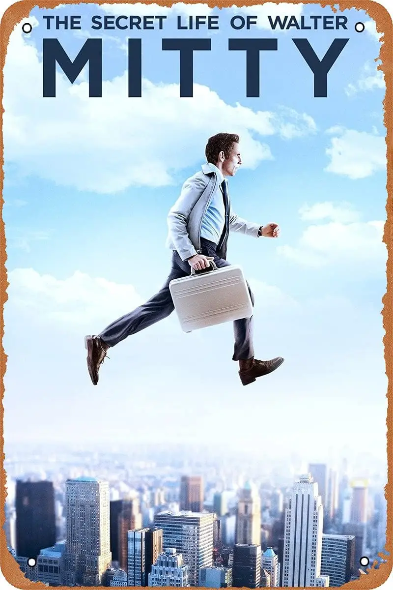 Retro Metal tin Sign The Secret Life of Walter Mitty Film Movie Tin Sign,Cave,Bar,Club, Home Wall Art Metal Tin Sign 8x12 i sign