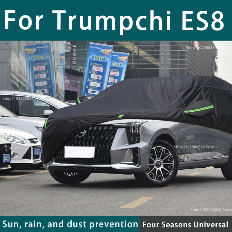 

For Trumpchi ES8 210T Full Car Covers Outdoor Uv Sun Protection Dust Rain Snow Protective Anti-hail Car Cover Auto Black Cover