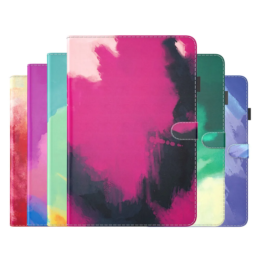 Flip Stand Soft Silicone Watercolor Leather Wallet Tablet Cover For Huawei MatePad Pro 11 2022 GOT-W29 AL09 11 inch Case