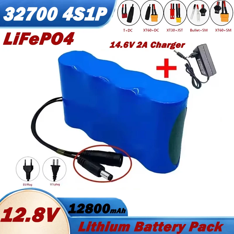 4S1P 12.8V LiFePO4 Battery Pack 32700 Lithium Iron Phosphate Battery 40A Electric Boat Balance 12V Uninterruptible Power Supply