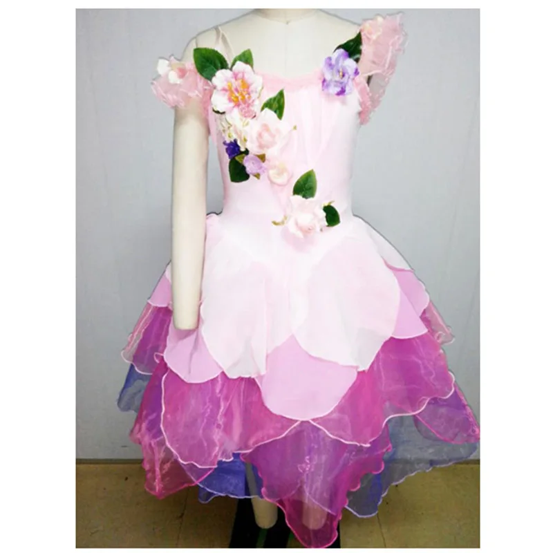 New Arrival Waltz of the Flowers Ballet\'s Cinderella TUTU,Nutcracker Fairy Balle Costumes Orange Ballet Ballerina Clothes