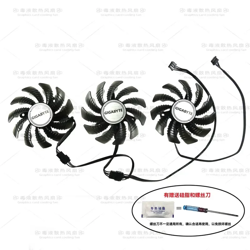 LY Cooling Fan for GIGABYTE RTX3050 and RTX3060Ti Gaming OC Magic Eagle Graphics Card