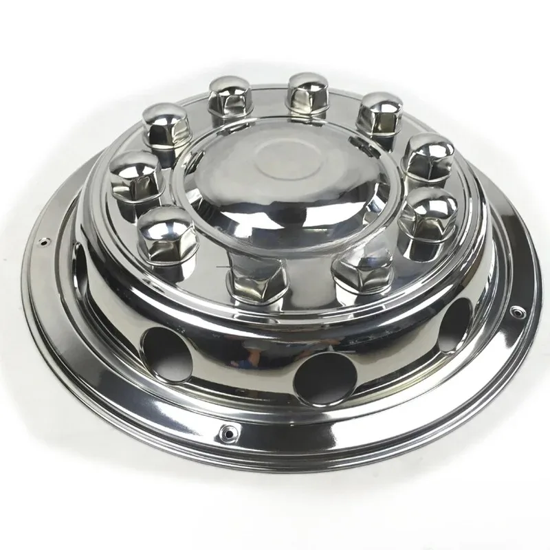 New 10 hole hubcap wheel cover 22.5 inch luxury all-inclusive bus van stainless steel modified car accessories