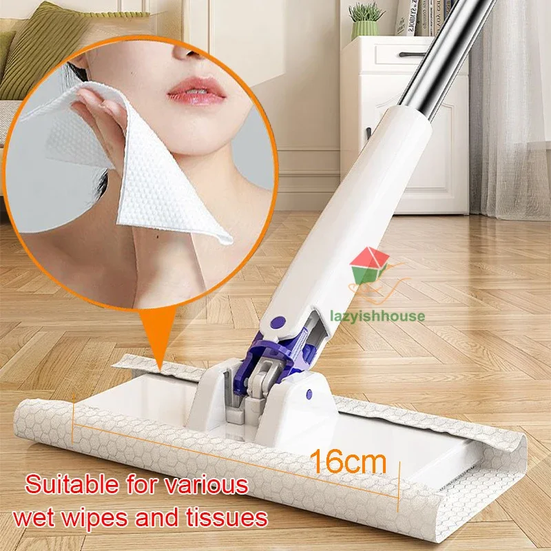 

Mini mop with cloth clip new type of household one mop, electrostatic dust removal paper, facial towel special mop cleaning tool