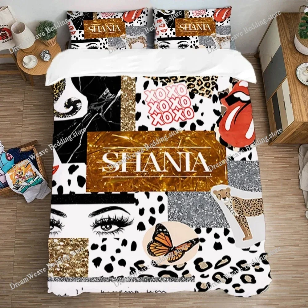Bedding Set Double Size S-Shania Twains Queen Bed Comforter Sets Quilt Cover Fashion Duvet Covers Art Pillowcase Linen HomeFQH