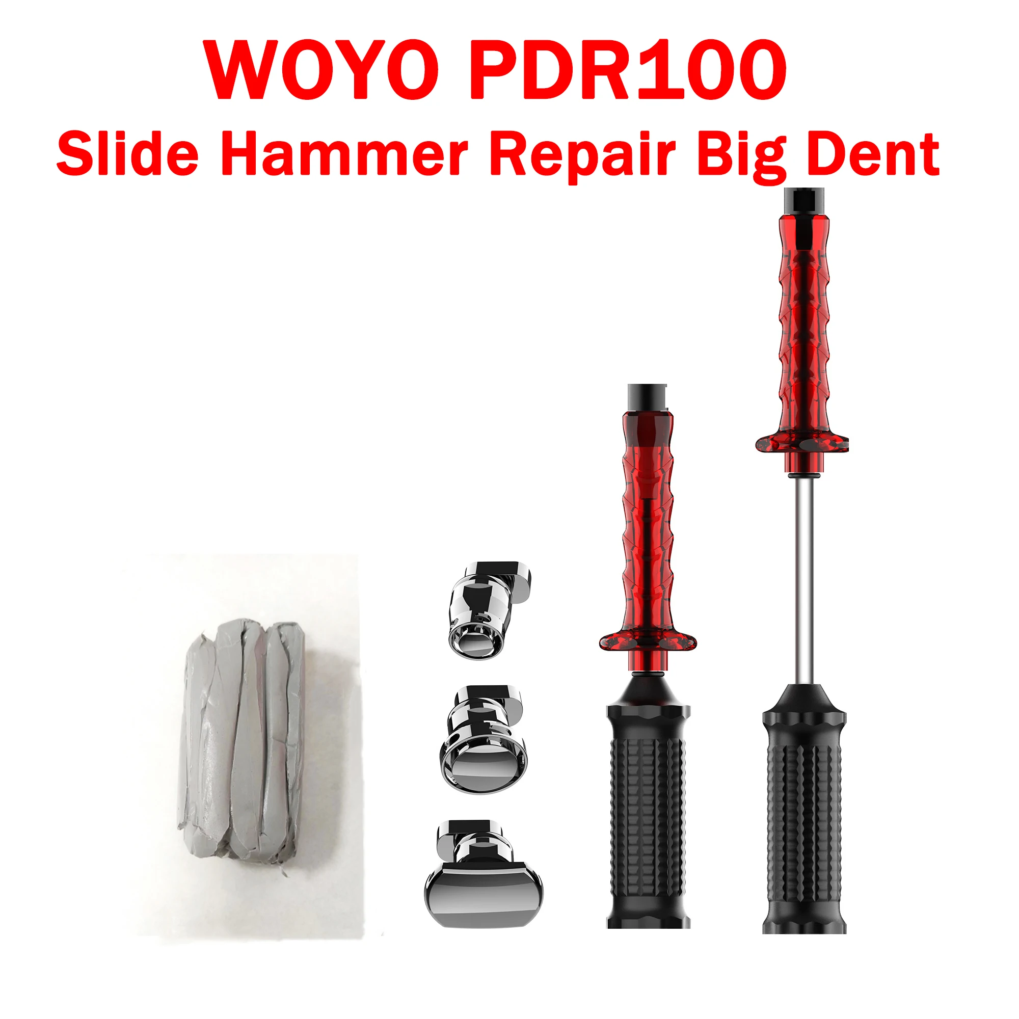 

WOYO PDR100 Slide Hammer Dent Puller with Tabs Set Paintless Cold Glue Car Dent Repair Tools for All Car PDR Kits