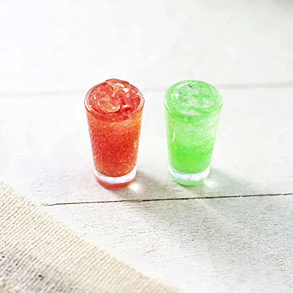 1Pcs 1/12 Doll House Miniature Resin Fruit Smoothie Simulation Drinks Model Toy Mini Decoration Dollhouse Accessories