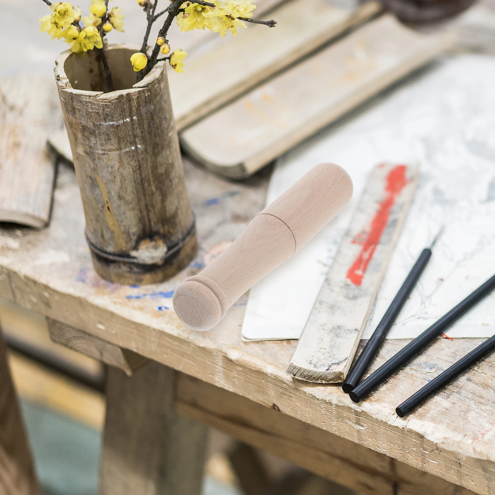 

Wooden Carving Mallet Tools For Woodworking Durable Beech Wood Piece Comfortable Handle Small Woodcraft Hammer Wood