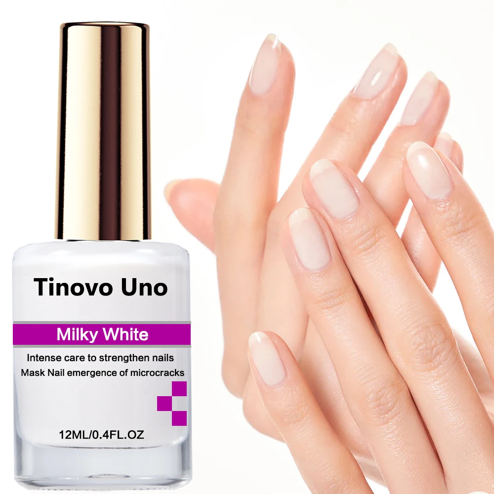

Tinovo Uno молочно-белый Кератиновый усилитель для ногтей отвердитель лак базовое масло регулярное средство для дизайна ногтей для восстановления мягких и тонких ногтей