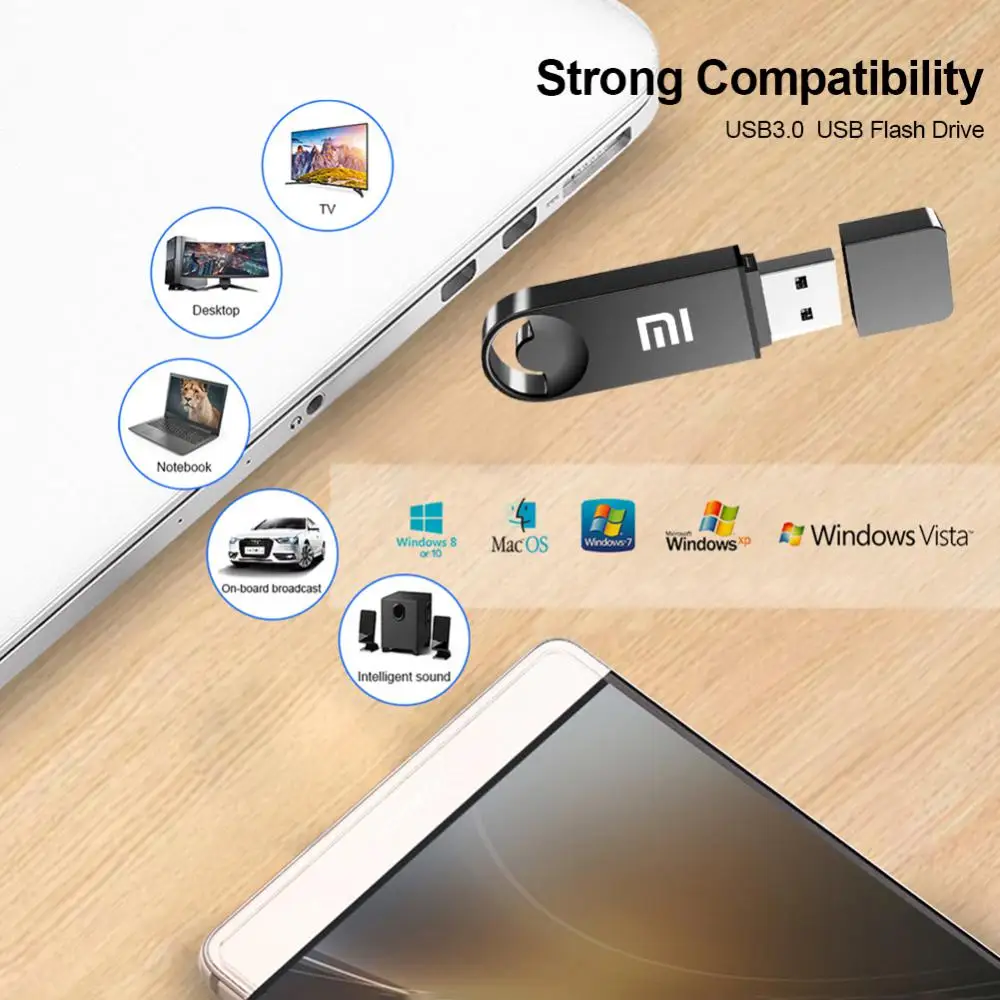 Xiaomi 16 ТБ Флэш-накопители 8 ТБ Usb 3.0 Stick Мини Высокоскоростной металлический Pendrive 4T 2T Портативный накопитель Водонепроницаемый Memoria