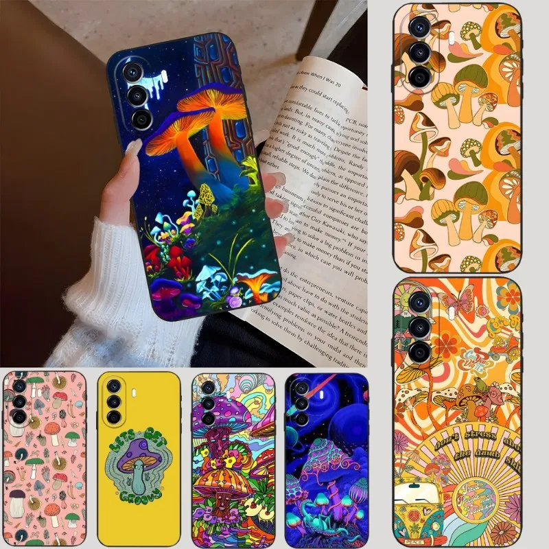 Groovy Shroom Phone Case For Huawei P40 P30Pro P50 P20 P10 P9 Y7 Y9S Lite Honor X8 X7 70 Pro Psmart Coque