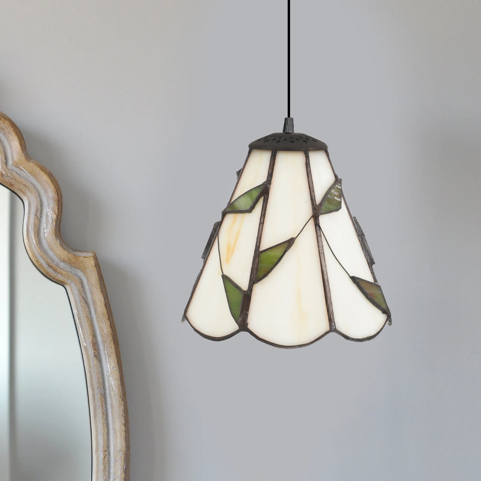 Glass Leaf Lamp Shade Stylish Small Replacement Cover for Desk Table Lamp Home Living Room Study Bar Decorative Light Accessory