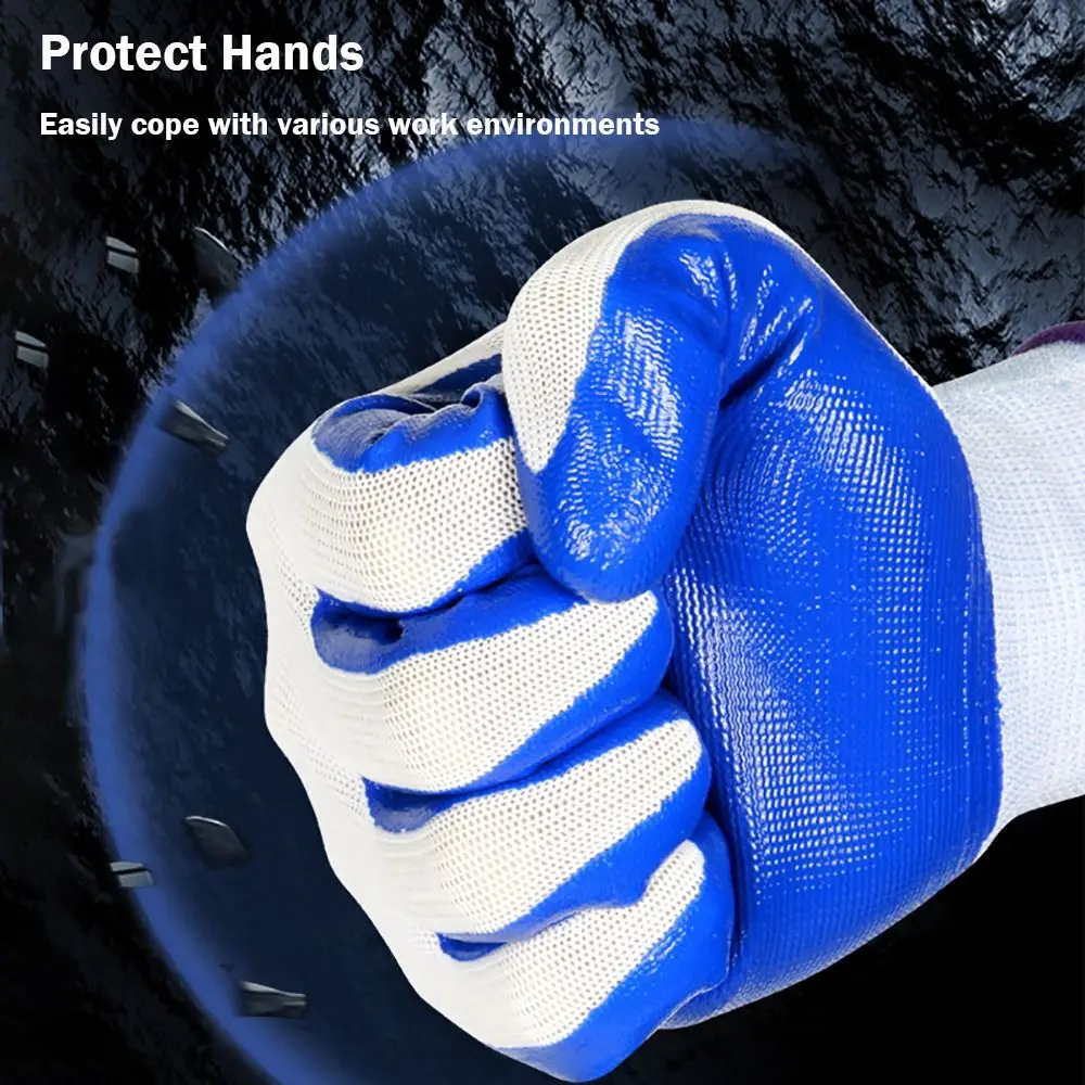 Atmungsaktive Nitril-Nitril-Handschuhe, Nylon-Arbeitshandschuhe, Arbeitsschutz, Bau