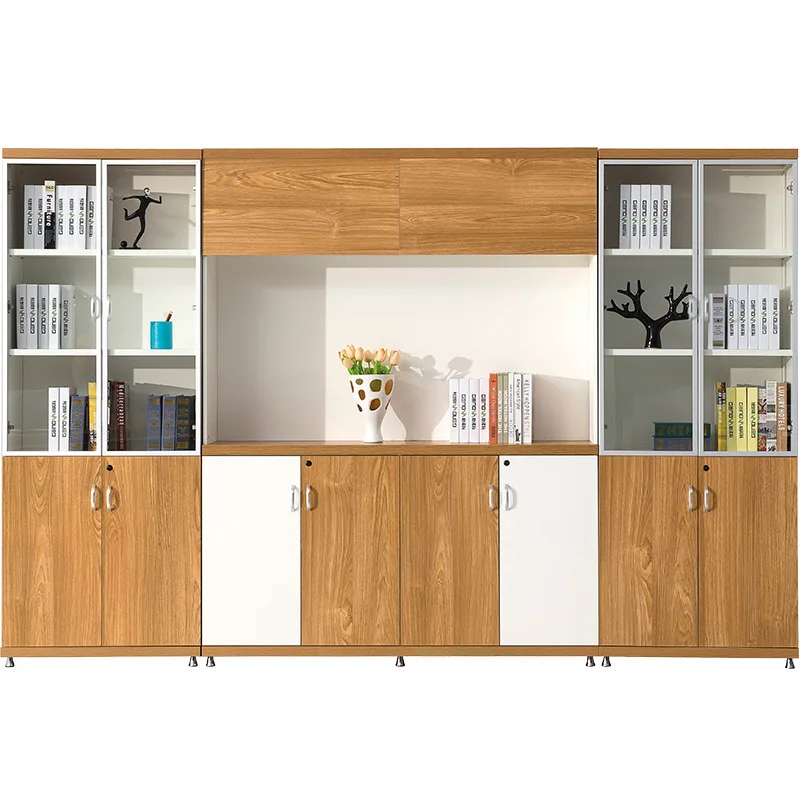 

Fuzhou eight-door office cabinet, locker, information cabinet, wooden floor-to-ceiling cabinet combination, high cabinet,
