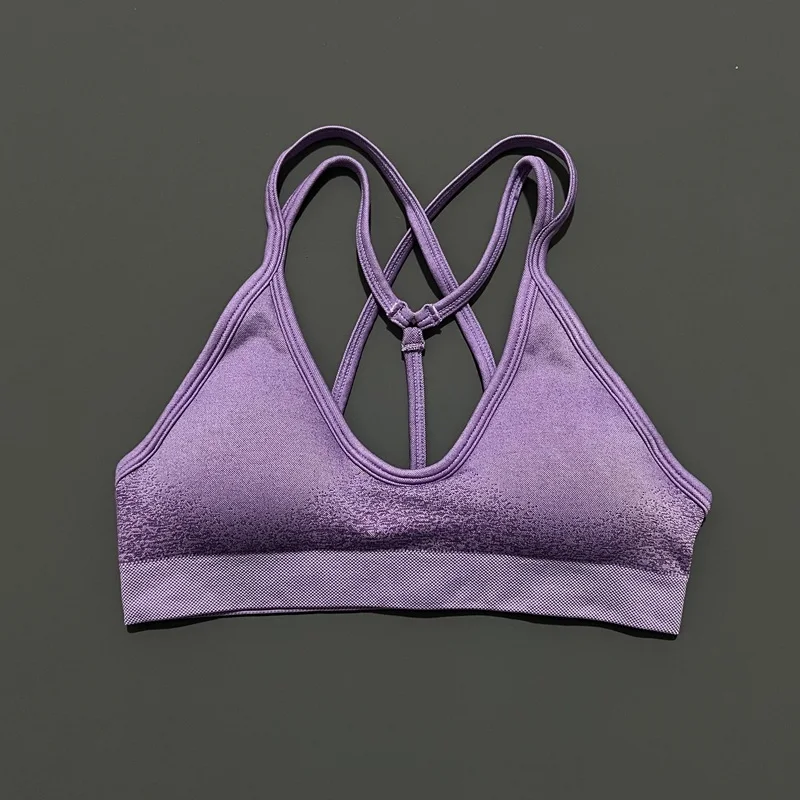 Ignite Cross Back Sports Bra Seamless Design High Stretch with Durable Fabric Underband for Light Support Gym Yoga Sports