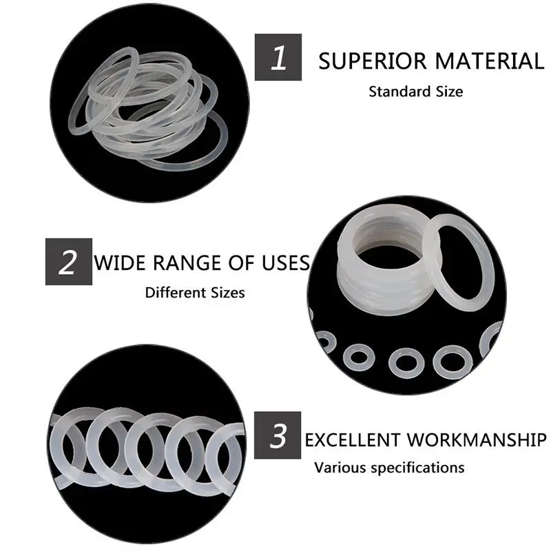 O-ring standard seal ring Suitable for 150pcs boxed white silicone O-ring silicone seal