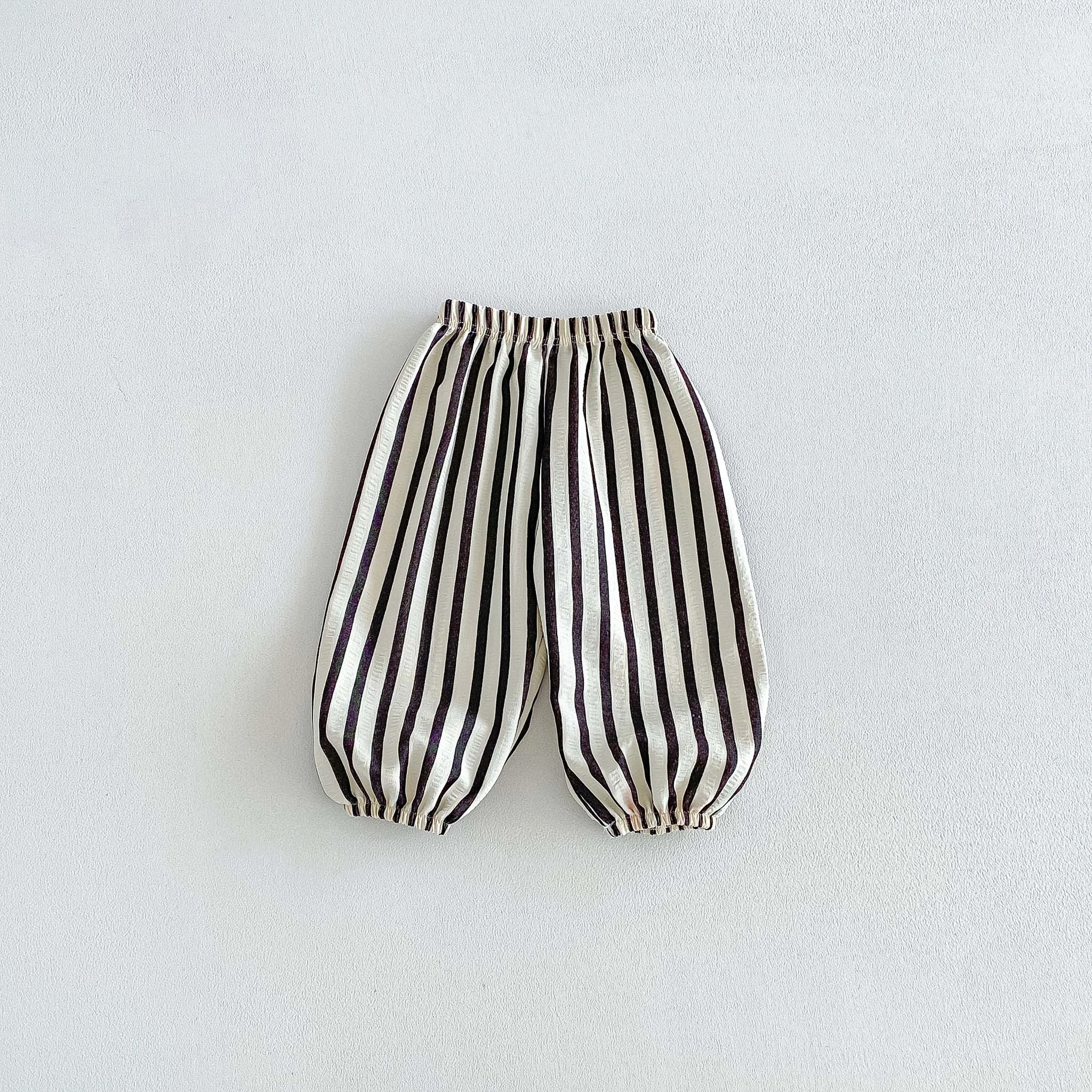 Spring Summer Pants Fashion Casual All-match Pants Outer Wear Boys And Girls Loose Thin Pants Children's Striped Pants