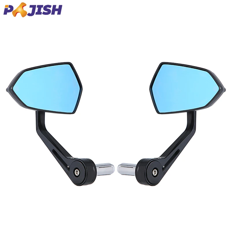 Fit for 22mm Handlebar Motor Aluminum Alloy Universal Side Mirror E-bike CNC Anti-glare Blue Glass Handle Rearview Mirrors