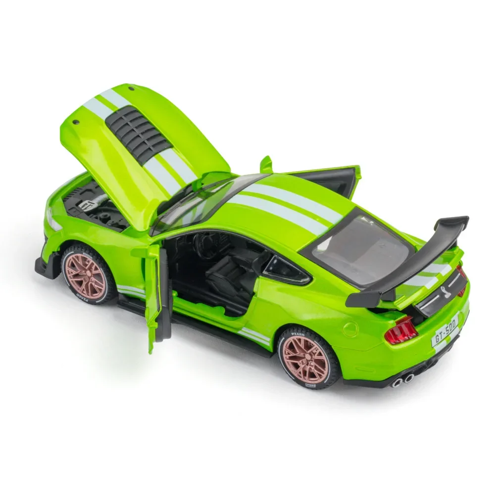 1:32 SHELBY GT500 Sportwagen Simulatie Speelgoed Auto Model Legering Trek Kinderen Speelgoed Echte Licentie Collectie Gift Voertuig A193