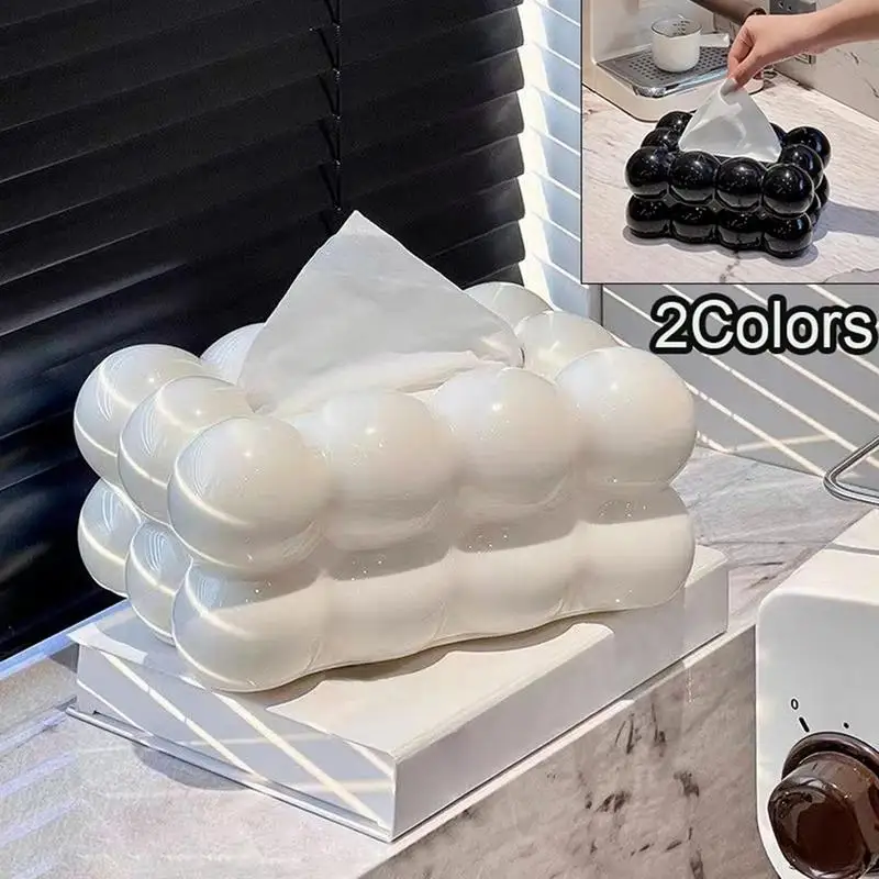Ingebouwde Lift Lente Tissue Box Gezichtspapier Case Wolk Vormige Gezichtsdoekdoos Decoratieve Tissue Houder Voor Woonkamer