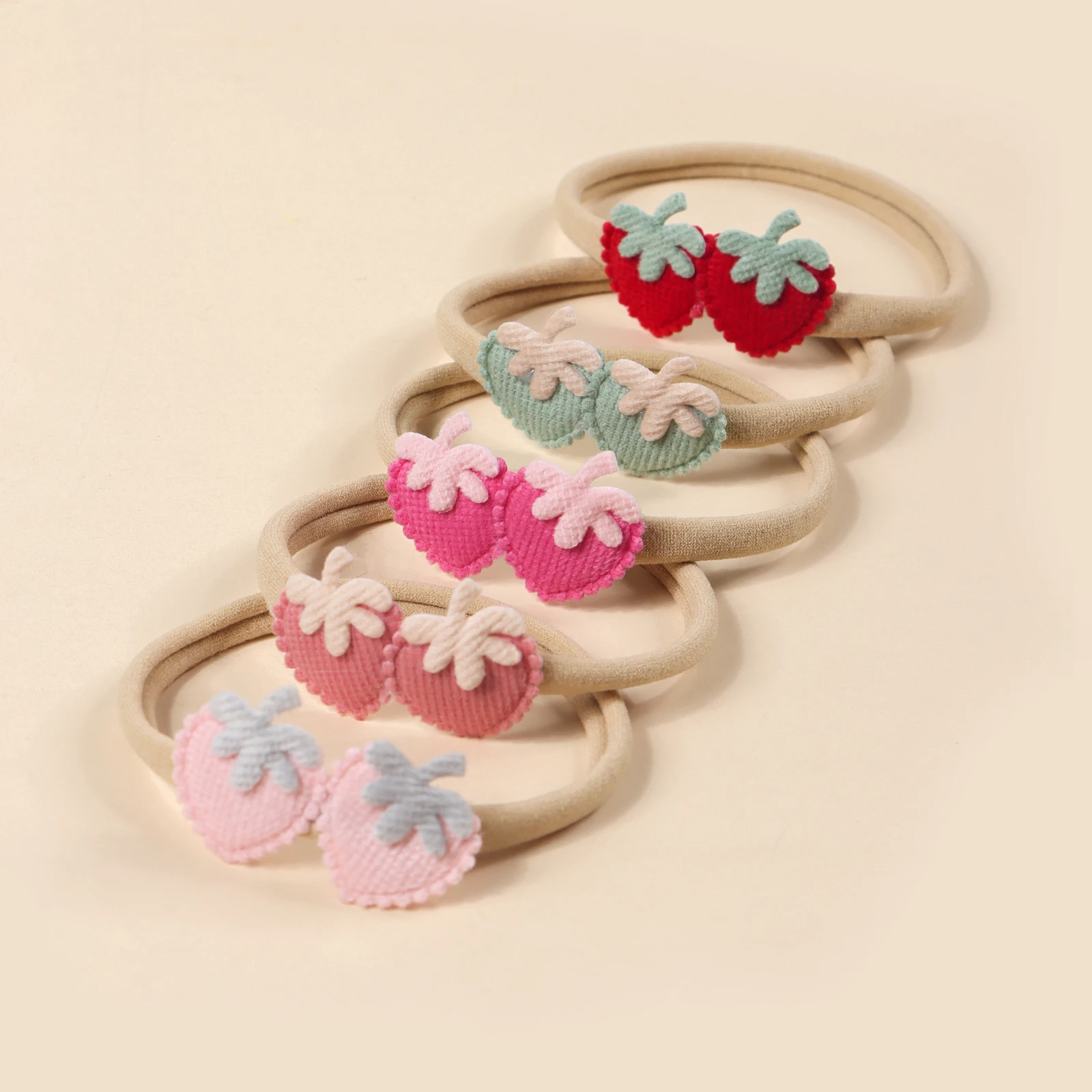 5 stücke Rosa Spitze Simulation Blumen Haar Zubehör Für Neugeborene Mädchen Spleißen Blumen Stirnband Baby Foto Dekor Nette Haarband – Detail 11