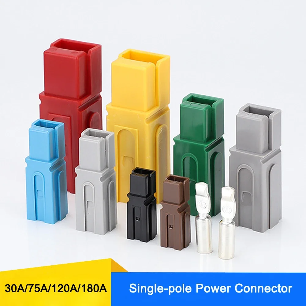 30A/75A/120A/180A 600V Single-Pole Connector DC Forklift Power Plug Car Battery Charging Plug High-current Cable Terminals