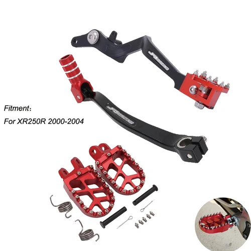 Imagen 1 del producto Para HONDA XR250 XR 250 2000-2004 motocicleta CNC apoyapiés de aluminio reposapiés palanca de cambio de freno de engranaje Pedal de cambio