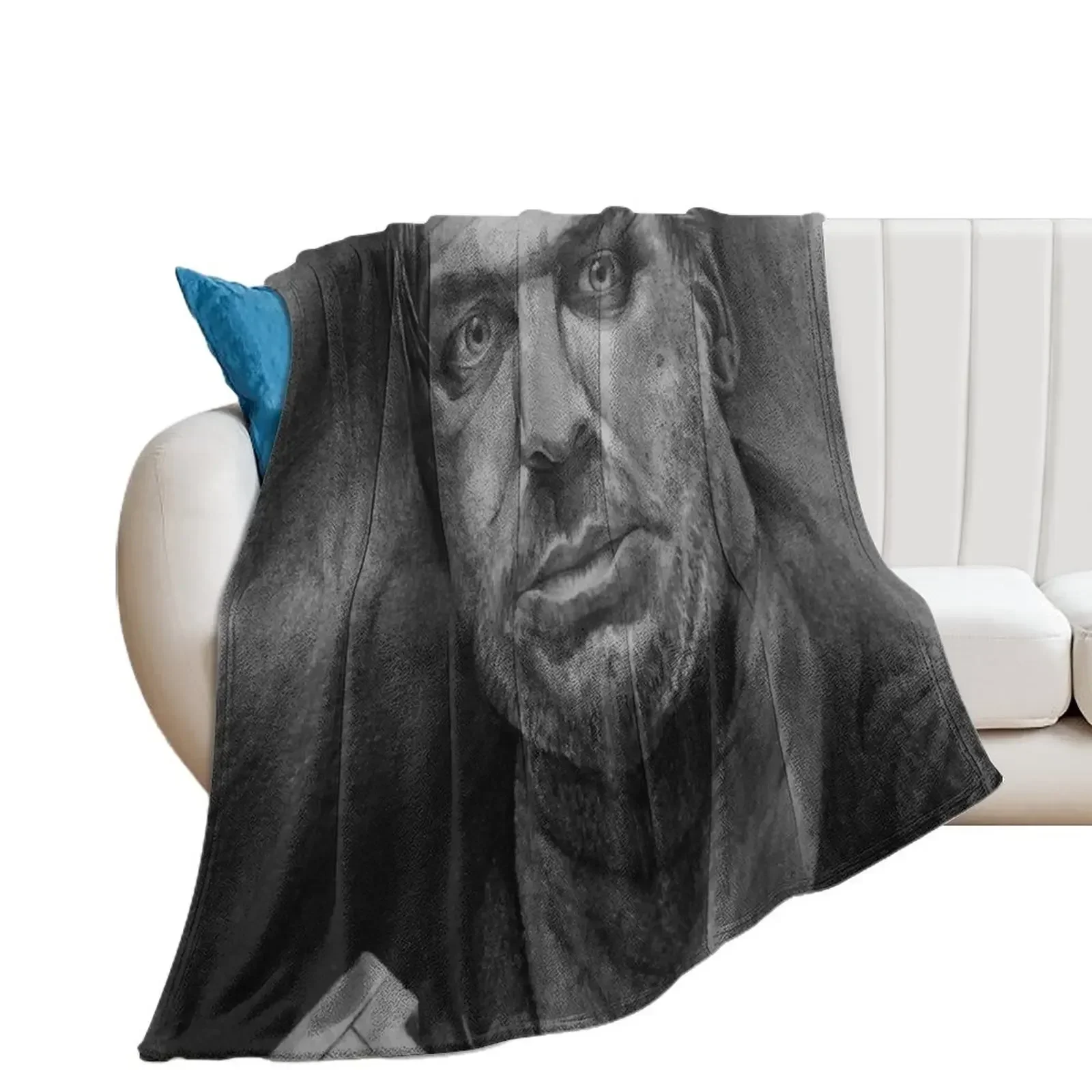 TIll Lindemann Portrait Throw Blanket Single Extra Large Throw blankets and throws Blankets