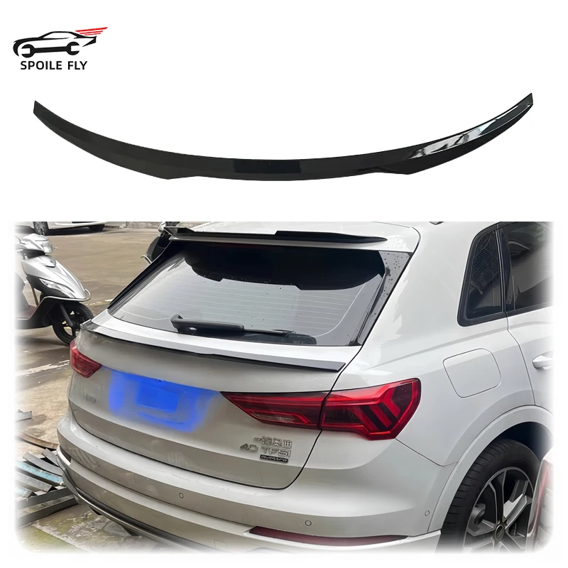 

2019 To 2025 For Audi Q3 F3 Standard Rear Mid Spoiler Cover Body Kit By High Quality ABS Gloss Black Trunk Mid Wing Lip Cover