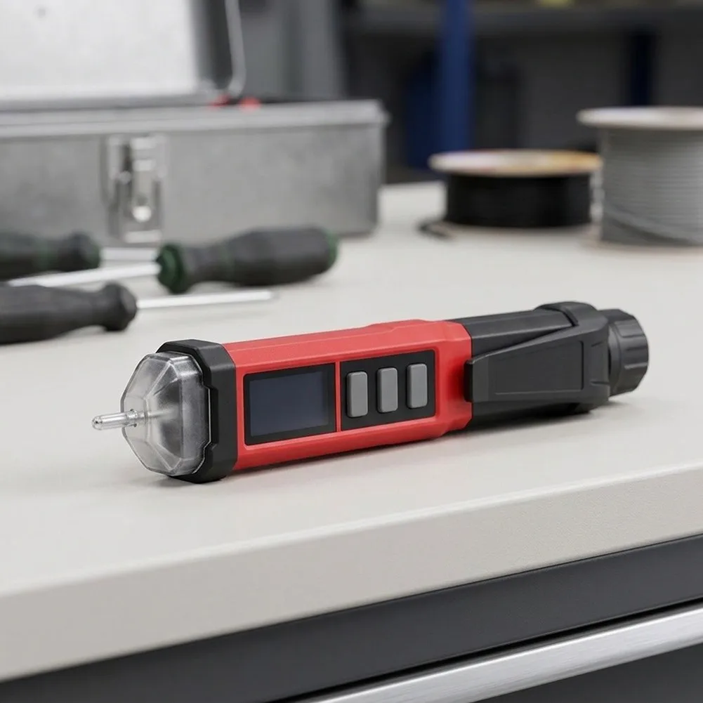 Non-Contact Voltage Tester HT102B Dual Color Backlit Display, 12-1000V/70-1000V Sensitivity With Auto Shutdown