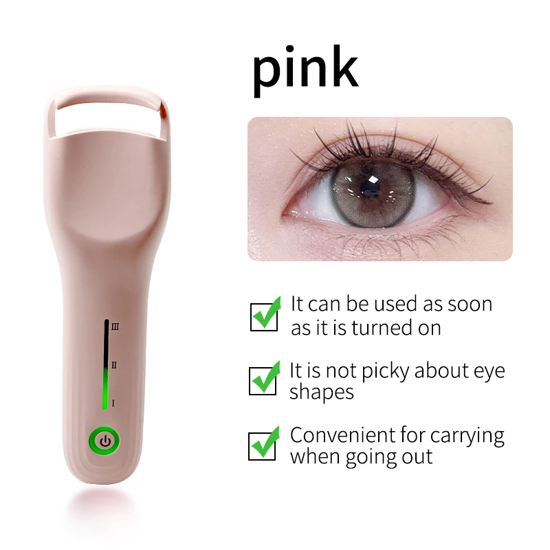 Elektryczna zalotka do rzęs z szerokim zakresem kątów, 3 ustawienia temperatury, funkcja pamięci preferowanych ustawień, niezbędne narzędzie do makijażu oczu