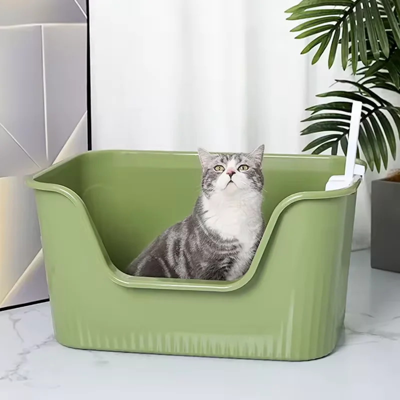 

2024 Morden Pet Furniture 100L Extra Large Cat Litter Box Pet Easy Clean Portable Open Cat Litter Box